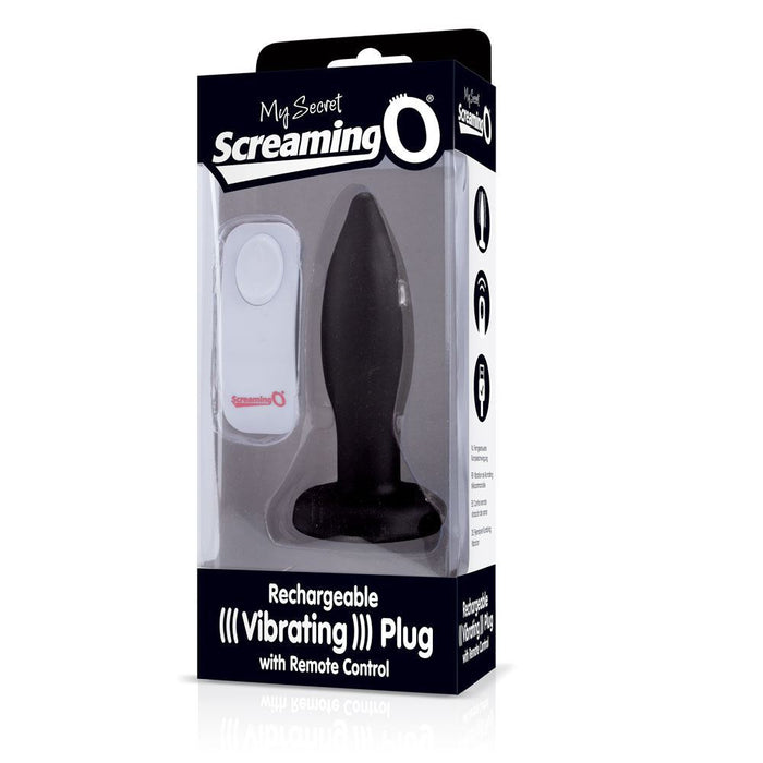 My Secret Screaming O Rechargeable Remote Control Vibrating Plug - Black Vibe