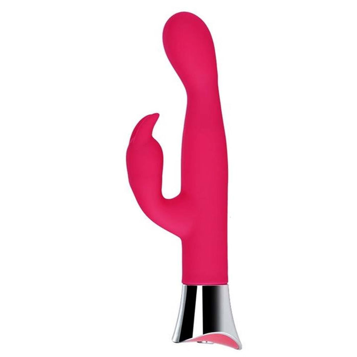 Loving Joy 10 Function Slim Silicone Rabbit Vibrator Pink