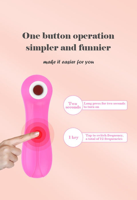 Love2b Mini 7-Setting Clitoral & Nipple Sucking Vibrator - Compact Bliss, Powerful Pleasure!