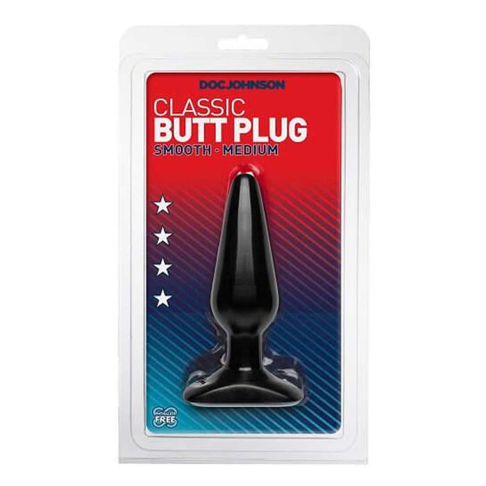 Doc Johnson Classic Butt Plug Medium Black