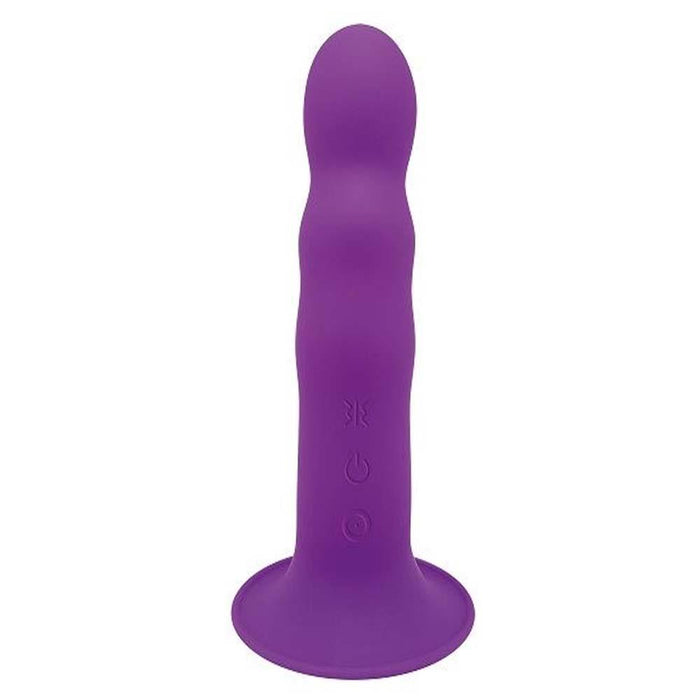 Adrien Lastic Dual Density Cushioned Core Vibrating Suction Cup Ribbed Silicone Dildo 7 Inch