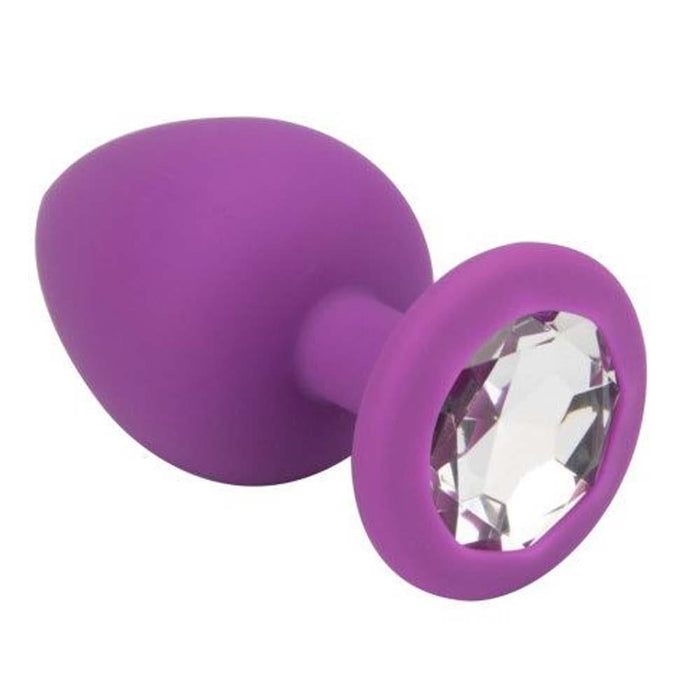 Loving Joy Jewelled Silicone Butt Plug Purple -Large