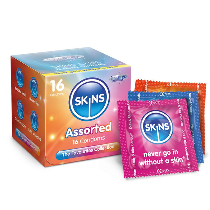 Skins Condoms Assorted Cube 16 Pack