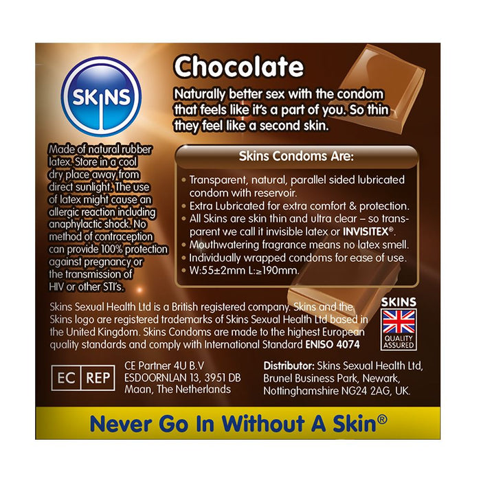 Skins Condoms Chocolate 4 Pack