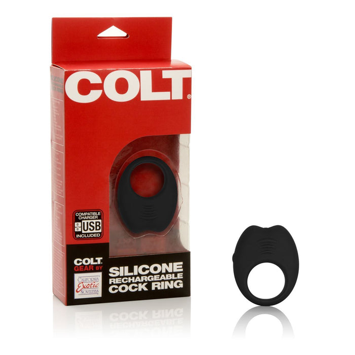 COLT Silicone Rechargeable Cock Ring - Black