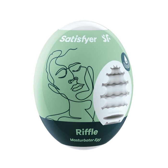 Satisfyer Masturbator Egg Single (Riffle) - Light Green