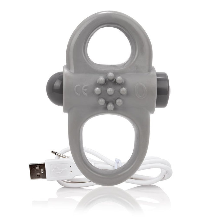 Screaming O Charged Yoga Vibrating Cock Ring - Grey