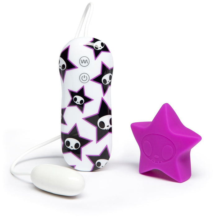 Tokidoki 10 Function Silicone Clitoral Vibrator Star Purple Vibrator