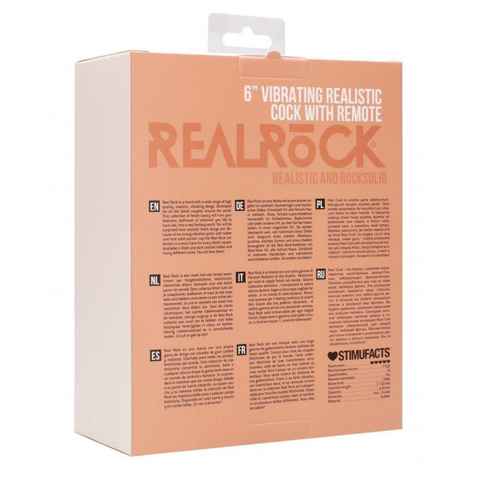 Real Rock - Vibrating Realistic Dildo 6 inches - Skin Vibrator