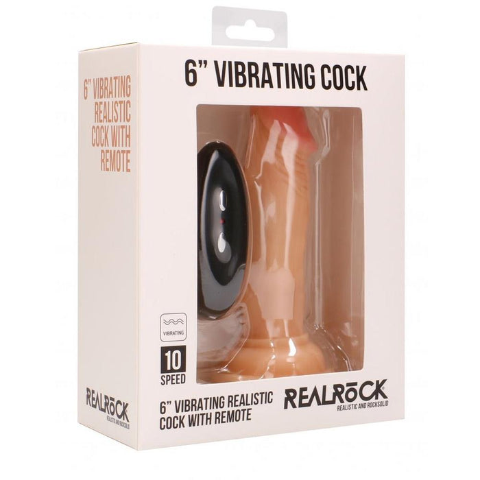 Real Rock - Vibrating Realistic Dildo 6 inches - Skin Vibrator