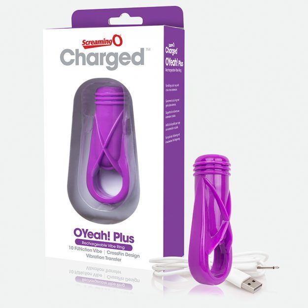 Screaming O Charged OYeah! Plus Rechargeable Vibe Ring - Blue