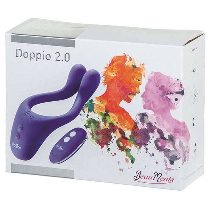 Doppio 2.0 Couples Vibrator with wireless remote control - Purple