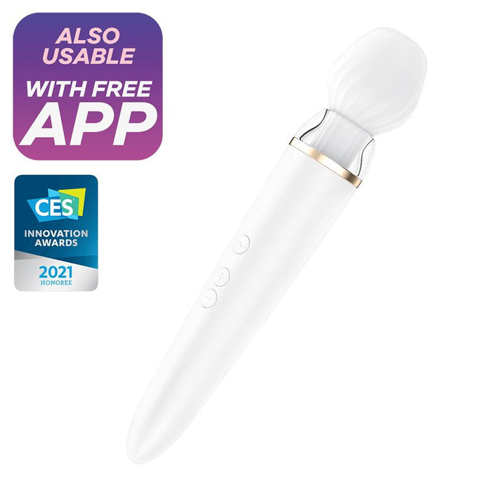 Satisfyer Double Wand-er white<br />incl. Bluetooth and App Vibrator