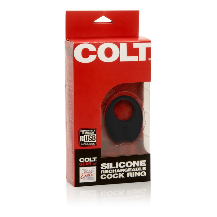 COLT Silicone Rechargeable Cock Ring - Black