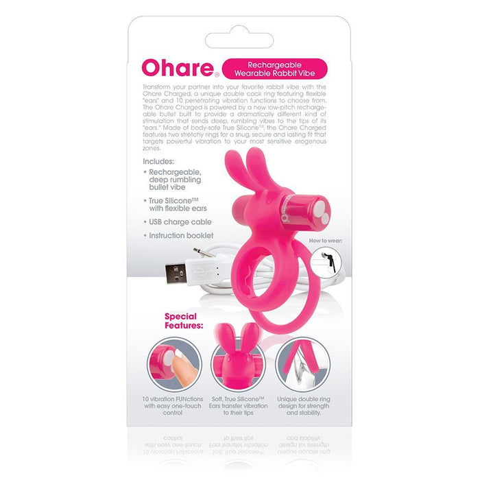 Screaming O Charged Ohare Vibrating Cock Ring- Pink