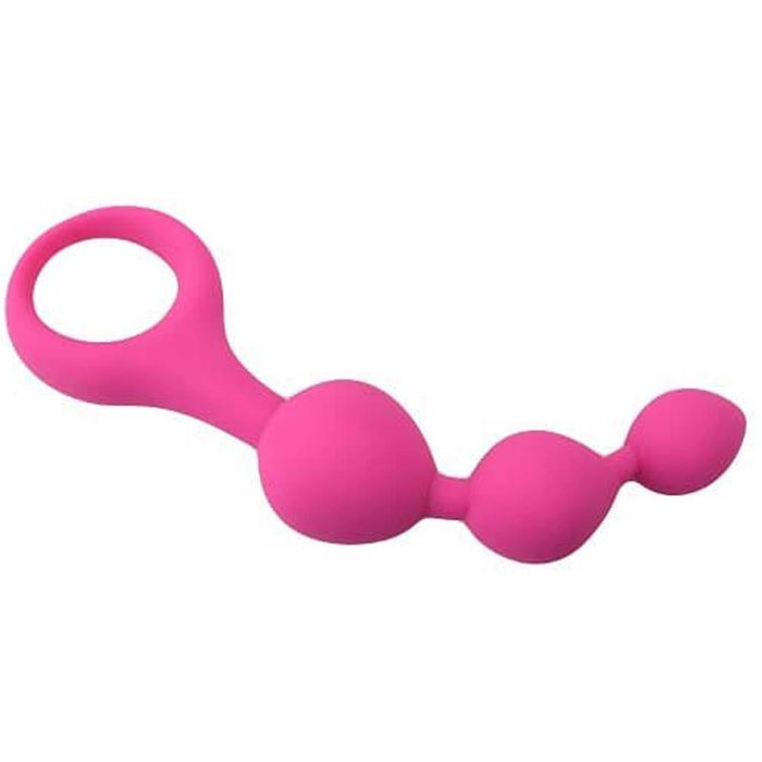 Loving Joy Triple Ripple Anal Beads-Pink