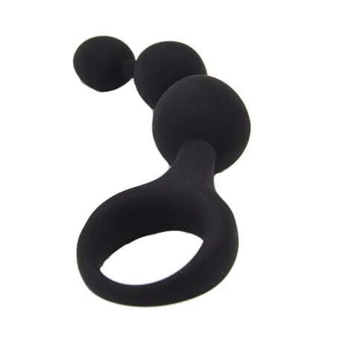 Loving Joy Triple Ripple Anal Beads-Black