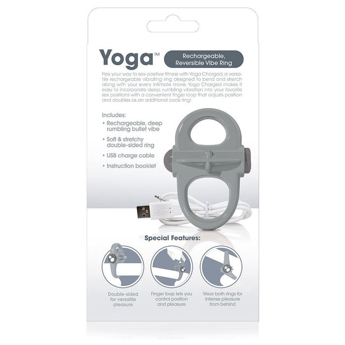 Screaming O Charged Yoga Vibrating Cock Ring - Grey