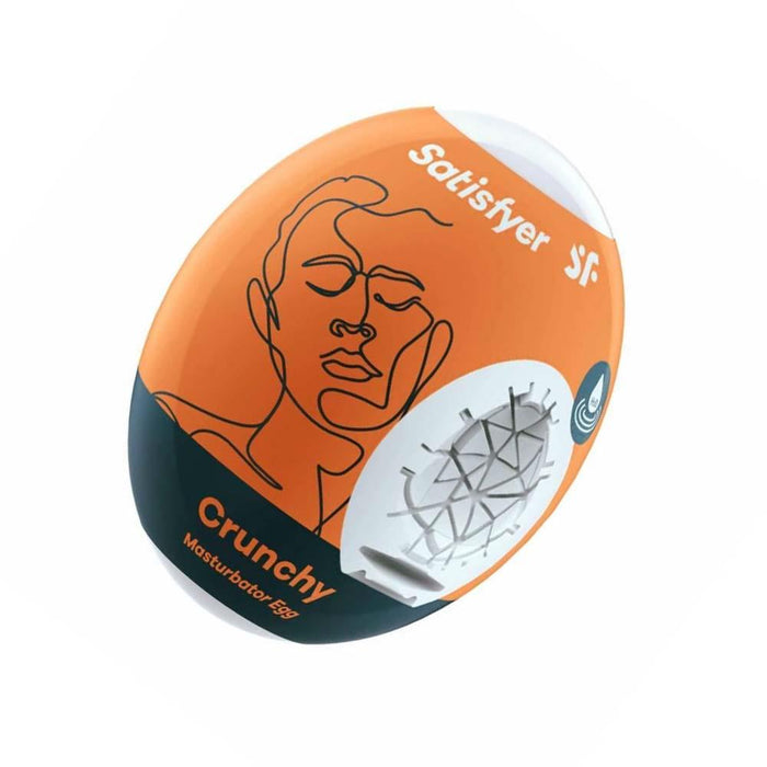 Satisfyer Masturbator Egg Single (Crunchy) - Orange