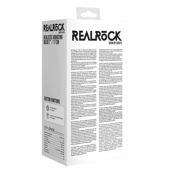 Real Rock - 17 cm Realistic Vibrating Dildo - Black Vibrator